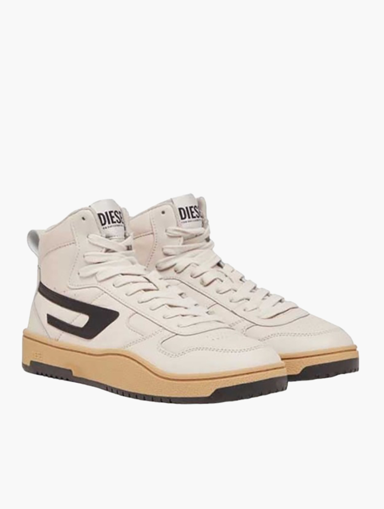MyRunway | Shop Diesel Neutral & Black S-Ukiyo V2 Mid Sneakers for